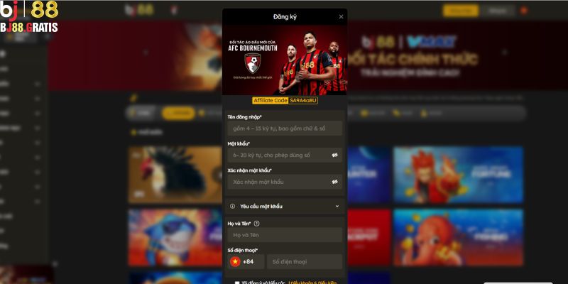 BJ88 294 Đăng ký để bắt đầu tham gia BJ88 giải trí