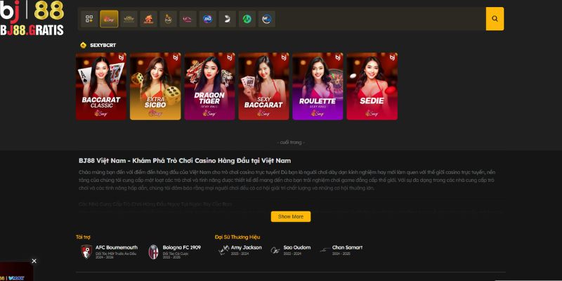 BJ88 292 Sảnh casino BJ88 đẳng cấp quốc tế